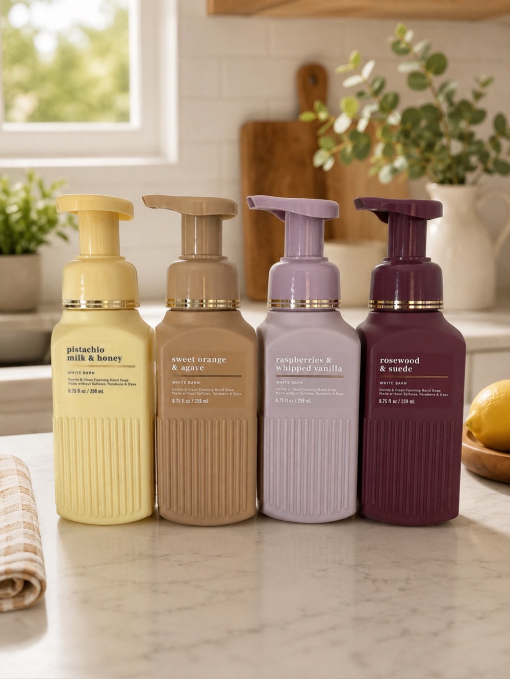 Bath & Body Works White Barn Foaming Hand Soap Collection | Set of 4